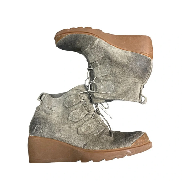 Sorel Suede Toronto olive lace up waterproof boot size 8 - Picture 1 of 7